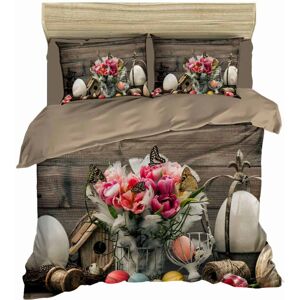 Pearl Home Lenjerie de pat dubla King (IT), 3 piese, L'essentiel Maison, 116, Brown / White / Grey / Pink Pearl Home Lenjerie de pat dubla King (IT), 3 piese, L'essentiel Maison, 116, Brown / White / Grey / Pink