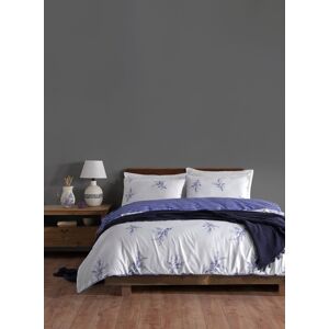 Lenjerie de pat dubla King, 3 piese, 220x240 cm, 100% bumbac ranforce, Primacasa by Turkiz, Meltem, albastru Lenjerie de pat dubla King, 3 piese, 220x240 cm, 100% bumbac ranforce, Primacasa by Turkiz, Meltem, albastru