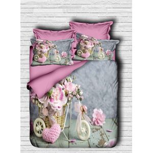 Pearl Home Lenjerie de pat dubla 3 piese, L'essentiel Maison, 103, Purple / Grey / White Pearl Home Lenjerie de pat dubla 3 piese, L'essentiel Maison, 103, Purple / Grey / White