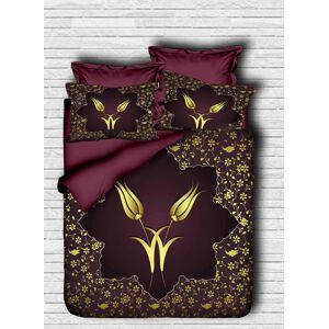 Pearl Home Lenjerie de pat dubla King (FR), 3 piese, L'essentiel Maison, 141, Maroon / Gold Pearl Home Lenjerie de pat dubla King (FR), 3 piese, L'essentiel Maison, 141, Maroon / Gold