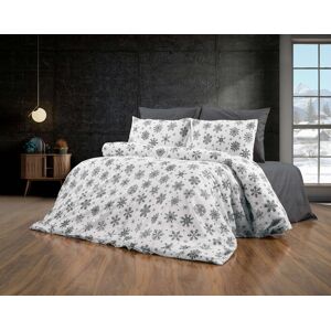 Lenjerie de pat dubla Super King (FR), 3 piese, L'essentiel Maison, Chr-Coverset-3, Alb/Gri Lenjerie de pat dubla Super King (FR), 3 piese, L'essentiel Maison, Chr-Coverset-3, Alb/Gri