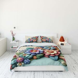Lenjerie de pat dubla King (FR), 3 piese, L'essentiel Maison, FLW_DVT25-2, Multicolor Lenjerie de pat dubla King (FR), 3 piese, L'essentiel Maison, FLW_DVT25-2, Multicolor