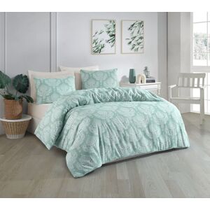 Eponj Home Lenjerie de pat dubla, L'essentiel Maison, Post, 65% bumbac/35% poliester, Apa Verde Eponj Home Lenjerie de pat dubla, L'essentiel Maison, Post, 65% bumbac/35% poliester, Apa Verde
