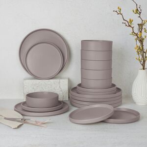 Serviciu de masa 18 piese Berlinger Haus, Taupe, ceramica, taupe mat Serviciu de masa 18 piese Berlinger Haus, Taupe, ceramica, taupe mat