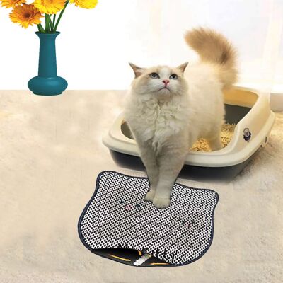 Covoras litiera pentru colectarea granulelor de nisip, Paws & Whiskers, Kdkafa0213, 50% PVC/50% poliester, Multicolor Covoras litiera pentru colectarea granulelor de nisip, Paws & Whiskers, Kdkafa0213, 50% PVC/50% poliester, Multicolor