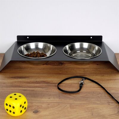 Evila Originals Bol pentru hrana animale de companie, Hanah Home, Pet018, 50x6x20 cm, Negru Evila Originals Bol pentru hrana animale de companie, Hanah Home, Pet018, 50x6x20 cm, Negru