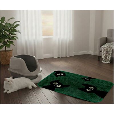 Covoras litiera pentru colectarea granulelor de nisip, Paws & Whiskers, Cat Lıtter Mat 51, Multicolor Covoras litiera pentru colectarea granulelor de nisip, Paws & Whiskers, Cat Lıtter Mat 51, Multicolor