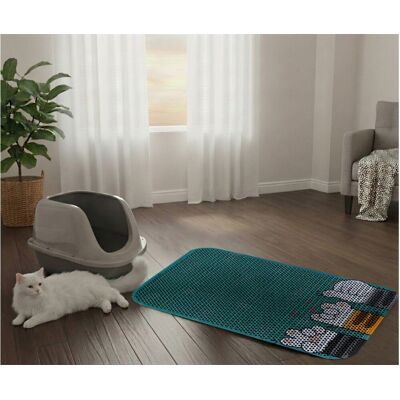 Covoras litiera pentru colectarea granulelor de nisip, Paws & Whiskers, Cat Lıtter Mat 71, Multicolor Covoras litiera pentru colectarea granulelor de nisip, Paws & Whiskers, Cat Lıtter Mat 71, Multicolor