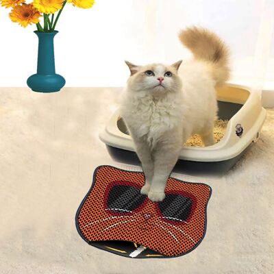 Covoras litiera pentru colectarea granulelor de nisip, Paws & Whiskers, Kdkafa0234, 50% PVC/50% poliester, Multicolor Covoras litiera pentru colectarea granulelor de nisip, Paws & Whiskers, Kdkafa0234, 50% PVC/50% poliester, Multicolor