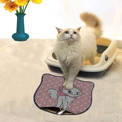 Covoras litiera pentru colectarea granulelor de nisip, Paws & Whiskers, Kdkafa0150, 50% PVC/50% poliester, Multicolor Covoras litiera pentru colectarea granulelor de nisip, Paws & Whiskers, Kdkafa0150, 50% PVC/50% poliester, Multicolor
