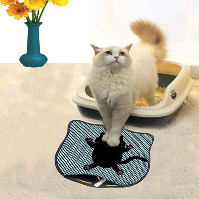 Covoras litiera pentru colectarea granulelor de nisip, Paws & Whiskers, Kdkafa0158, 50% PVC/50% poliester, Multicolor Covoras litiera pentru colectarea granulelor de nisip, Paws & Whiskers, Kdkafa0158, 50% PVC/50% poliester, Multicolor