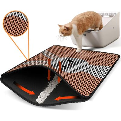 Covoras litiera pentru colectarea granulelor de nisip, Paws & Whiskers, Nrszn0098, 50% PVC/50% poliester, Multicolor Covoras litiera pentru colectarea granulelor de nisip, Paws & Whiskers, Nrszn0098, 50% PVC/50% poliester, Multicolor