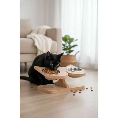 Bol pentru hrana animale de companie, Paws & Whiskers, Apvm2, MDF , Multicolor Bol pentru hrana animale de companie, Paws & Whiskers, Apvm2, MDF , Multicolor