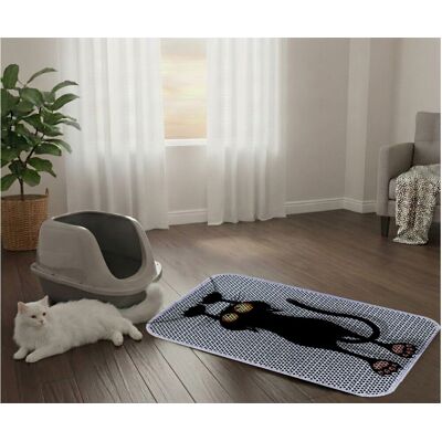 Covoras litiera pentru colectarea granulelor de nisip, Paws & Whiskers, Cat Lıtter Mat 46, Multicolor Covoras litiera pentru colectarea granulelor de nisip, Paws & Whiskers, Cat Lıtter Mat 46, Multicolor