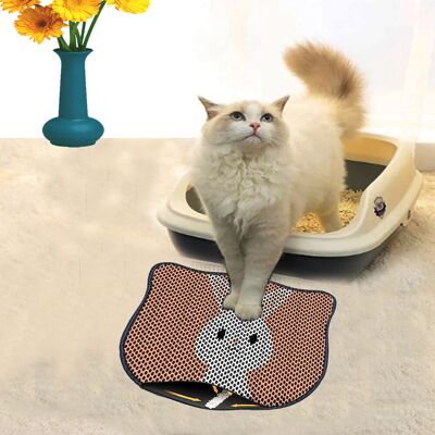 Covoras litiera pentru colectarea granulelor de nisip, Paws & Whiskers, Kdkafa0098, 50% PVC/50% poliester, Multicolor Covoras litiera pentru colectarea granulelor de nisip, Paws & Whiskers, Kdkafa0098, 50% PVC/50% poliester, Multicolor