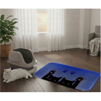 Covoras litiera pentru colectarea granulelor de nisip, Paws & Whiskers, Cat Lıtter Mat 10, Multicolor Covoras litiera pentru colectarea granulelor de nisip, Paws & Whiskers, Cat Lıtter Mat 10, Multicolor