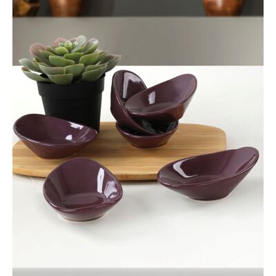 Keramika Set boluri ceramice pentru sos, Hermia, 275KRM1480, Antibacterian, Mov Keramika Set boluri ceramice pentru sos, Hermia, 275KRM1480, Antibacterian, Mov