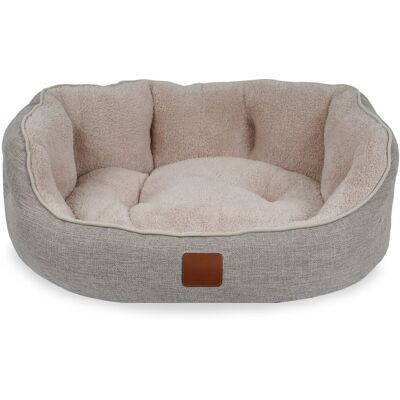 Pat pentru animale de companie, Paws & Whiskers, Coco M, Material exterior: 100% poliester, Bej Pat pentru animale de companie, Paws & Whiskers, Coco M, Material exterior: 100% poliester, Bej