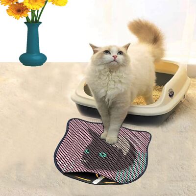 Covoras litiera pentru colectarea granulelor de nisip, Paws & Whiskers, Kdkafa0195, 50% PVC/50% poliester, Multicolor Covoras litiera pentru colectarea granulelor de nisip, Paws & Whiskers, Kdkafa0195, 50% PVC/50% poliester, Multicolor
