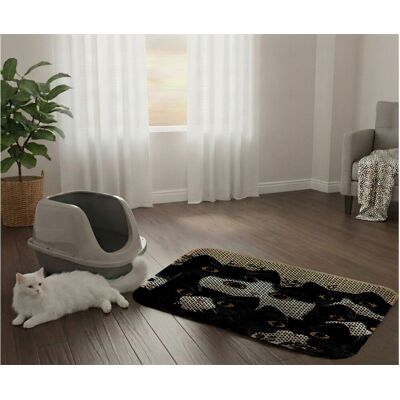 Covoras litiera pentru colectarea granulelor de nisip, Paws & Whiskers, Cat Lıtter Mat 66, Multicolor Covoras litiera pentru colectarea granulelor de nisip, Paws & Whiskers, Cat Lıtter Mat 66, Multicolor