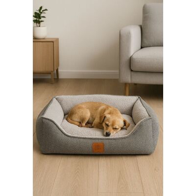 Pat pentru animale de companie, Paws & Whiskers, Zeus 60 x 80, Material exterior: 100% poliester, Gri Pat pentru animale de companie, Paws & Whiskers, Zeus 60 x 80, Material exterior: 100% poliester, Gri