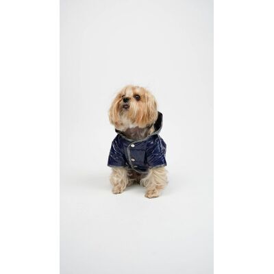 Hanorac pentru câini, Paws & Whiskers, Moncler Coat, Indigo Hanorac pentru câini, Paws & Whiskers, Moncler Coat, Indigo