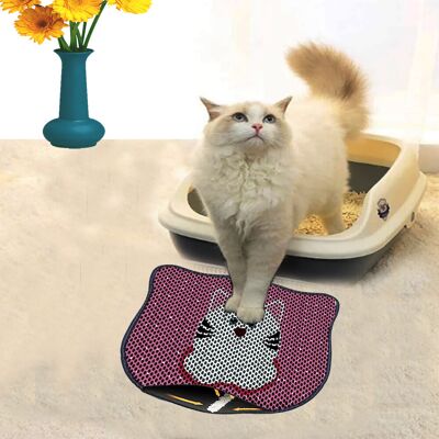 Covoras litiera pentru colectarea granulelor de nisip, Paws & Whiskers, Kdkafa0025, 50% PVC/50% poliester, Multicolor Covoras litiera pentru colectarea granulelor de nisip, Paws & Whiskers, Kdkafa0025, 50% PVC/50% poliester, Multicolor