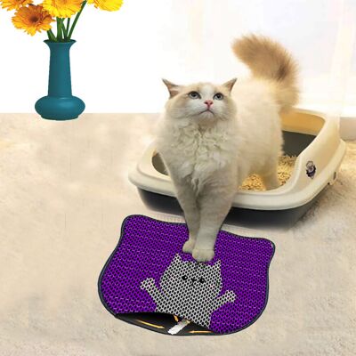 Covoras litiera pentru colectarea granulelor de nisip, Paws & Whiskers, Kdkafa0003, 50% PVC/50% poliester, Multicolor Covoras litiera pentru colectarea granulelor de nisip, Paws & Whiskers, Kdkafa0003, 50% PVC/50% poliester, Multicolor
