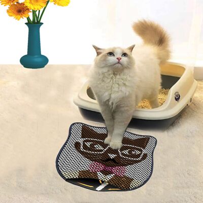 Covoras litiera pentru colectarea granulelor de nisip, Paws & Whiskers, Kdkafa0187, 50% PVC/50% poliester, Multicolor Covoras litiera pentru colectarea granulelor de nisip, Paws & Whiskers, Kdkafa0187, 50% PVC/50% poliester, Multicolor