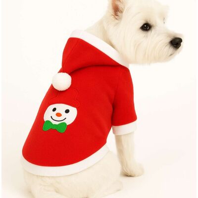Hanorac pentru câini, Paws & Whiskers, Redsnowmansweat, Rosu Hanorac pentru câini, Paws & Whiskers, Redsnowmansweat, Rosu