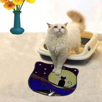 Covoras litiera pentru colectarea granulelor de nisip, Paws & Whiskers, Kdkafa0126, 50% PVC/50% poliester, Multicolor Covoras litiera pentru colectarea granulelor de nisip, Paws & Whiskers, Kdkafa0126, 50% PVC/50% poliester, Multicolor