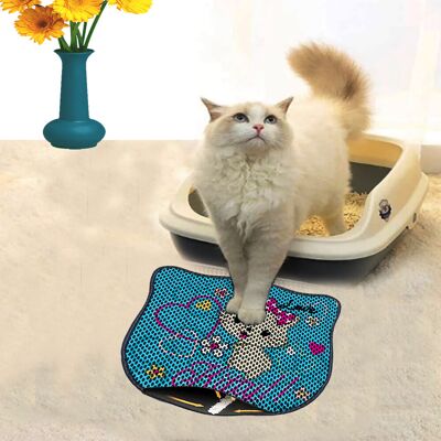 Covoras litiera pentru colectarea granulelor de nisip, Paws & Whiskers, Kdkafa0066, 50% PVC/50% poliester, Multicolor Covoras litiera pentru colectarea granulelor de nisip, Paws & Whiskers, Kdkafa0066, 50% PVC/50% poliester, Multicolor