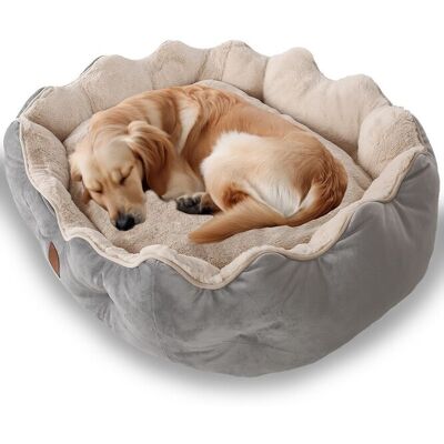 Pat pentru animale de companie, Paws & Whiskers, Elsa Dog S, Material exterior: 100% poliester, Gri / Bej Pat pentru animale de companie, Paws & Whiskers, Elsa Dog S, Material exterior: 100% poliester, Gri / Bej
