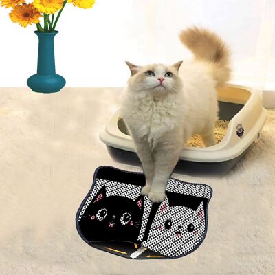 Covoras litiera pentru colectarea granulelor de nisip, Paws & Whiskers, Kdkafa0051, 50% PVC/50% poliester, Multicolor Covoras litiera pentru colectarea granulelor de nisip, Paws & Whiskers, Kdkafa0051, 50% PVC/50% poliester, Multicolor