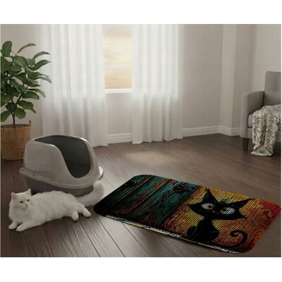 Covoras litiera pentru colectarea granulelor de nisip, Paws & Whiskers, Cat Lıtter Mat 34, Multicolor Covoras litiera pentru colectarea granulelor de nisip, Paws & Whiskers, Cat Lıtter Mat 34, Multicolor