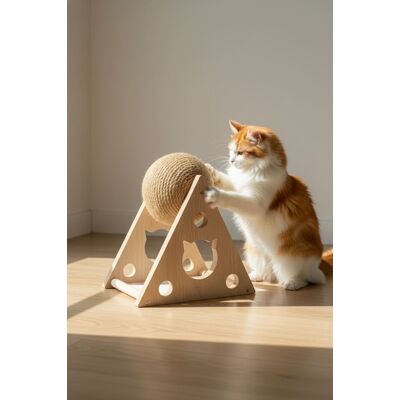Jucărie pentru pisici din material textil, Paws & Whiskers, Milo, Tesatura Welsoft, Bej Jucărie pentru pisici din material textil, Paws & Whiskers, Milo, Tesatura Welsoft, Bej