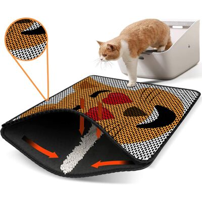 Covoras litiera pentru colectarea granulelor de nisip, Paws & Whiskers, Nrszn0189, 50% PVC/50% poliester, Multicolor Covoras litiera pentru colectarea granulelor de nisip, Paws & Whiskers, Nrszn0189, 50% PVC/50% poliester, Multicolor