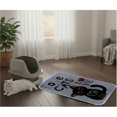 Covoras litiera pentru colectarea granulelor de nisip, Paws & Whiskers, Cat Lıtter Mat 64, Multicolor Covoras litiera pentru colectarea granulelor de nisip, Paws & Whiskers, Cat Lıtter Mat 64, Multicolor