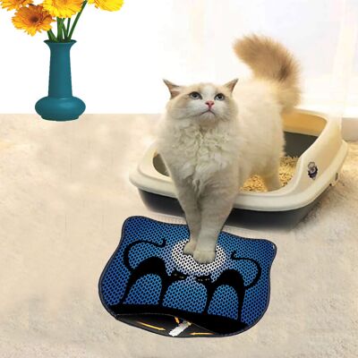 Covoras litiera pentru colectarea granulelor de nisip, Paws & Whiskers, Kdkafa0227, 50% PVC/50% poliester, Multicolor Covoras litiera pentru colectarea granulelor de nisip, Paws & Whiskers, Kdkafa0227, 50% PVC/50% poliester, Multicolor