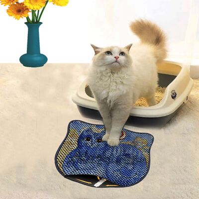 Covoras litiera pentru colectarea granulelor de nisip, Paws & Whiskers, Kdkafa0117, 50% PVC/50% poliester, Multicolor Covoras litiera pentru colectarea granulelor de nisip, Paws & Whiskers, Kdkafa0117, 50% PVC/50% poliester, Multicolor