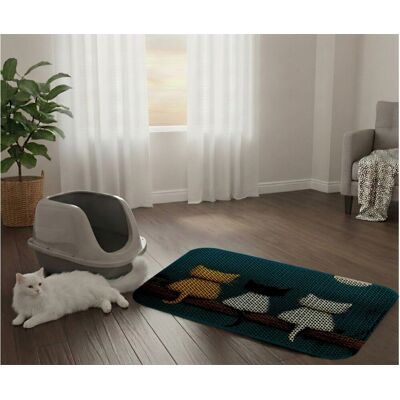 Covoras litiera pentru colectarea granulelor de nisip, Paws & Whiskers, Cat Lıtter Mat 48, Multicolor Covoras litiera pentru colectarea granulelor de nisip, Paws & Whiskers, Cat Lıtter Mat 48, Multicolor
