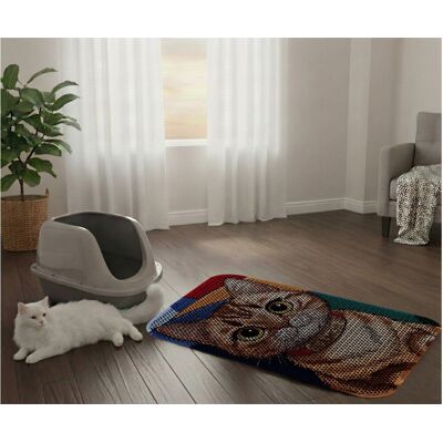 Covoras litiera pentru colectarea granulelor de nisip, Paws & Whiskers, Cat Lıtter Mat 72, Multicolor Covoras litiera pentru colectarea granulelor de nisip, Paws & Whiskers, Cat Lıtter Mat 72, Multicolor
