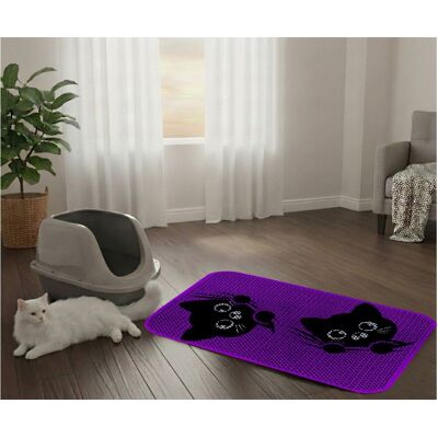 Covoras litiera pentru colectarea granulelor de nisip, Paws & Whiskers, Cat Lıtter Mat 26, Multicolor Covoras litiera pentru colectarea granulelor de nisip, Paws & Whiskers, Cat Lıtter Mat 26, Multicolor