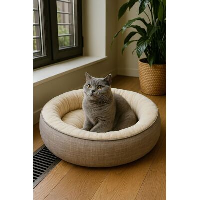 Pat pentru animale de companie, Paws & Whiskers, Bunny 85 x 65, Material exterior: 100% poliester, Bej Pat pentru animale de companie, Paws & Whiskers, Bunny 85 x 65, Material exterior: 100% poliester, Bej