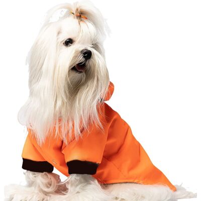 Hanorac pentru câini, Paws & Whiskers, Mebranlı Raincoat, Portocaliu Hanorac pentru câini, Paws & Whiskers, Mebranlı Raincoat, Portocaliu