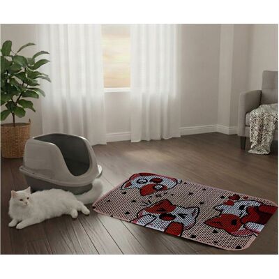 Covoras litiera pentru colectarea granulelor de nisip, Paws & Whiskers, Cat Lıtter Mat 27, Multicolor Covoras litiera pentru colectarea granulelor de nisip, Paws & Whiskers, Cat Lıtter Mat 27, Multicolor