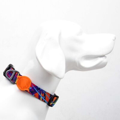 Zgarda pentru câini, Paws & Whiskers, Splash, Poliester, Multicolor Zgarda pentru câini, Paws & Whiskers, Splash, Poliester, Multicolor