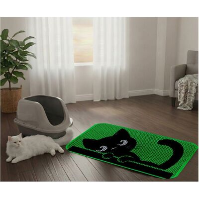 Covoras litiera pentru colectarea granulelor de nisip, Paws & Whiskers, Cat Lıtter Mat 12, Multicolor Covoras litiera pentru colectarea granulelor de nisip, Paws & Whiskers, Cat Lıtter Mat 12, Multicolor