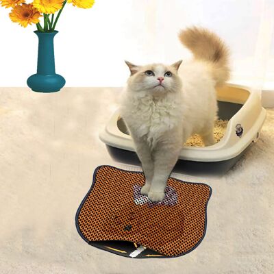 Covoras litiera pentru colectarea granulelor de nisip, Paws & Whiskers, Kdkafa0035, 50% PVC/50% poliester, Multicolor Covoras litiera pentru colectarea granulelor de nisip, Paws & Whiskers, Kdkafa0035, 50% PVC/50% poliester, Multicolor