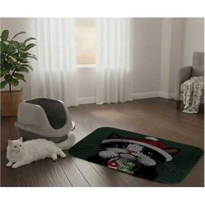 Covoras litiera pentru colectarea granulelor de nisip, Paws & Whiskers, Cat Lıtter Mat 36, Multicolor Covoras litiera pentru colectarea granulelor de nisip, Paws & Whiskers, Cat Lıtter Mat 36, Multicolor